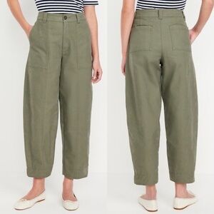 Old Navy High-Waisted Canvas Barrel Ankle Pants Sz.18 NWT